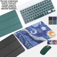 Tablet Keyboard for Xiaomi Redmi Pad SE Case 11 inch Magnetic Stand Cover for Redmi Pad SE Keyboard Spanish English Portuguese