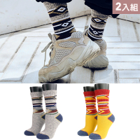 【FOOTER除臭襪】2入組-印地安圖騰登山羊毛登山襪(K186M/L/XL)
