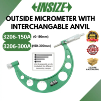 INSIZE Outside Micrometer With Interchangeable Anvil 3206-150A / 3206-300A 0-150mm/150-300mm Hardwar