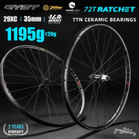 RYET Carbon MTB Wheels Super Light 1195g Ceramic Tubless Clincher Disc 72T Ratchet Hub 29er Bicycle Wheelset Cycling Bike Parts