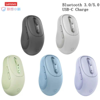 Lenovo Xiaoxin Bluetooth Wireless Mouse Plus BT 3.0/5.0 Mute Mouse USB-C Charge High Precision smooth 4 DPI Lightweight Muis