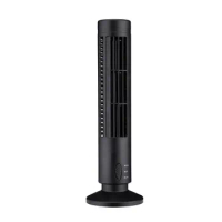 Upgraded Bladeless Fan USB Tower Fan Tower Fan Vertical Air Conditioning Fan Tower Fan Mini White And Black Simple Appearance