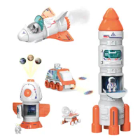Space Shuttle Rocket Toys DIY Building Set for Preschool 3-7 Years Old Gifts