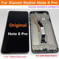 6.53" Original LCD Touch Screen For Xiaomi Redmi Note 8 Pro Display Digitizer Assembly Pantalla Glass Sensor + Frame Note8 Pro