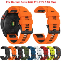 QuickFit Silicone Watch Strap For Garmin Instinct 2X Watchband 26 22mm For Garmin Fenix 6X 6 Pro 5X 5 Plus 7X 7 935 945 Bracelet