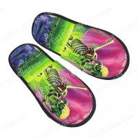 Megadeths Skull Guest Slippers for Hotel Women Custom Print Heavy Metal Band House Slipper