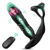Thrusting Dildos Anal Plug Prostate Massager for Men Telescopic Anal Vibrator Gay Butt Plug Prostate Stimulator Adult Sex Toys