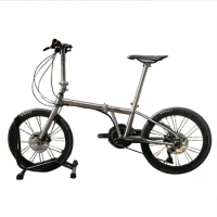 Ultra Light Titanium Alloy City Folding Bicycle, Commuting Bike, Cycling Sports Entertainment, 20 Inch