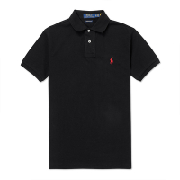 Polo Ralph Lauren RL 熱銷刺繡小馬短袖POLO衫(CUSTOM SLIM FIT)-黑色