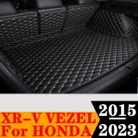 Custom Full Set Car Trunk Mat For HONDA XR-V VEZEL 23 2022 2021 20 2019 2018 2017 2016 2015 Rear Cargo Liner Tail Boot Tray Pad