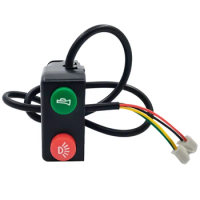 1pc Handlebar Switch 7/8\" Switch Handlebar Headlight Horn Switch ON OFF Button 12V Throttle Control Pin For ATV Scooters