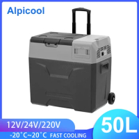 Alpicool CX50 Car Refrigerator 12/24V Compressor Small Fridge 220V Portable Ice Box Outdoor Camping Travel Freezer