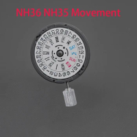 Japan Seiko NH35 NH36 Original Automatic Watch Replace Accessories 24 Jewels White Datewheel Automatic Self-winding Movement