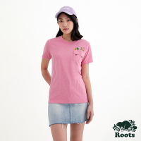 Roots 女裝- OUTDOOR ICON口袋短袖T恤-粉紅色