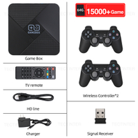 Dual-System 4K วิดีโอเกมคอนโซลทีวีเครื่องเล่นเกมไร้สาย Gamepad ในตัวเกม128G รองรับ Nds PS1 Psp N64