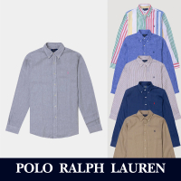 RALPH LAUREN RL POLO 經典刺繡小馬長袖襯衫 上衣-多色組合(亞麻布料/CLASSIC FIT / 平輸品)