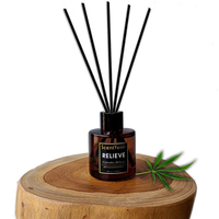 ก้านไม้หอม ไม้หวายกระจายกลิ่น  ปรับอากาศ กลิ่น กัญชา Cannabis Reed Diffuser ผสม น้ำมัน CBD Oil ใช้ได