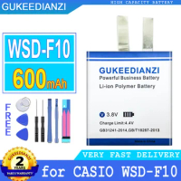 600mAh GUKEEDIANZI Battery for CASIO WSD-F10 WSD-F20 Need to weld by oneself Big Power Bateria