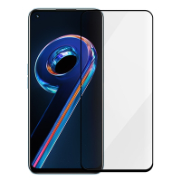 Metal-Slim Realme 9 Pro 全膠滿版9H鋼化玻璃貼-晶鑽黑