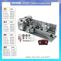 VEVOR Metal Lathe Machine 1100W 220 x 750MM Variable Speed LED Brushless Motor Lathe For Making Metric Threads and Inch Threads