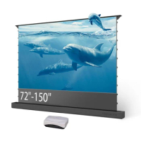 YuTong 72inch~150inch Motorized Floor Rising projector Screen clr Ambient Light Rejecting for Ultra short throw projector 8k tv