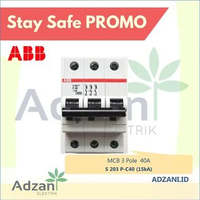 ABB MCB 3P 40A 15kA S203P-C40 2CDS283001R0404 S 203 P C40