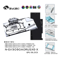 Bykski 3090 3080 GPU Water Cooling Block, For Gigabyte AORUS RTX 3090 3080 XTREME, Full Cover Cooler CPU GPU, N-GV3090AORUSXE-X