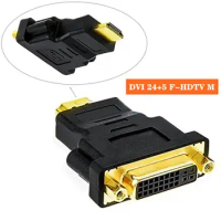 Gold Plated DVI To HDMI Compatible Adapter DVI 24+5 Female To HDMI Compatible 19 Pin Male Female Adapter