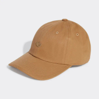 【adidas 愛迪達】帽子 運動帽 棒球帽 遮陽帽 三葉草 PE DAD CAP 棕 JN7135