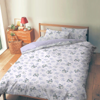 戀家小舖 台灣製-正版卡通授權枕套床包三件組-雙人(小小花卉-酷洛米)