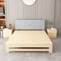 優樂悅~實木床1.8米主臥雙人床1.5米經濟型出租屋簡易床單人床賓館民宿床