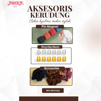 Aksesoris Hijab Pemanis Pin Magnet, Ring Klip, Scrunchie