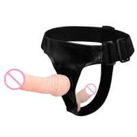 Double Penis Dildo Ended Strapon Ultra Elastic Harness Belt Strap On Dildo Adult Toys for Woman Lesbian Couples Sex Products