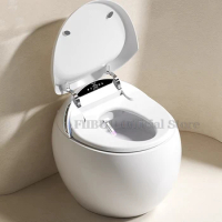 Creative Spherical Smart Toilet With Bidet Built In Water Tank Heated Seat Intelligent Integrated Toilet Nebulized Aromatherapy