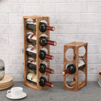 紅酒架 自由組合可疊加實木紅酒架可定制創意葡萄酒架簡約現代酒柜紅酒格-快速出貨