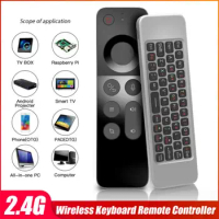 W3 Wireless Air Mouse Ultra-thin 2.4G IR Learning Smart Voice Remote Control With Gyroscope &amp; Full Keyboard For Android Tv Box