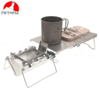 TWTOPSE Camping Stove Folding Table Titanium Rack For SOTO ST320 SOD320 BRS-3000T MSR Pocket Rocket Fit 230g Fuel Gas Canister
