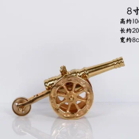 Pure copper Ming and Qing bronze cannon model gun royal salute metal cannon home decoration office shop opened