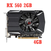ASROCK RX 560 2GB 4GB Video Cards GPU 128Bit For AMD Radeon RX560 Graphics Cards GDDR5 Desktop Computer Video Game Mining Used