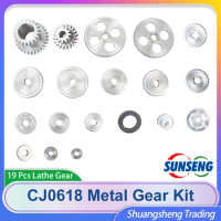 19pcs Mini Lathe Gears CJ0618-345E Metal Cutting Machine Gears/Metal Gear Kit(Metric) For 0618 Mini Lathe