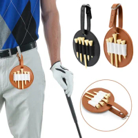 Golf Stud Insert Bag Outdoor Waist Hanging Leather Golf Stud Storage Bag