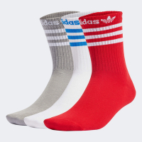 adidas 愛迪達 襪子 中筒襪 運動襪 3雙組 三葉草 CREW SOCK 3PP 紅白灰 IU2680