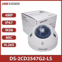 Hikvision POE Camera 4MP ColorVu Fixed Mini Dome Network Camera IP67 Built-In Mic Motion Detection CCTV Monitor DS-2CD2547G2-LS