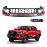 KSCPRO Modified Front Grille Upper Bumper Grill Mesh For Hilux Revo TRD