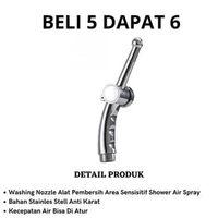 D622 enema water jet stainless steel kepala shower pump alat bantu pembersih cleanser anus anal pria