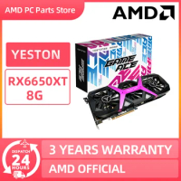 YESTON GPU Radeon RX 6650 XT 128-bit 8GB GDDR6 DP/HDMI Gaming Version Triple Fans RX6650XT Graphic Card