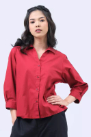 Bodytalk Kemeja Wanita Dakota Maroon