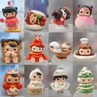 PUCKY Elf Food Restaurant Series Blind Box Cute Elf Anime Figure Surprise Bag Mini Action Figure Collectible Figurine Kids Toys