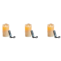 Promotion! 3X LED Candles, Flickering Flameless Candles,Rechargeable Candle, Real Wax Candles With Remote Control,10Cm