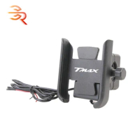 Motorcycle Phone Holder With USB Charger For Yamaha TMAX530 TMAX500 TMAX560 T Max Tmax 500 530 SX/DX 560 Tech Max Accessories
